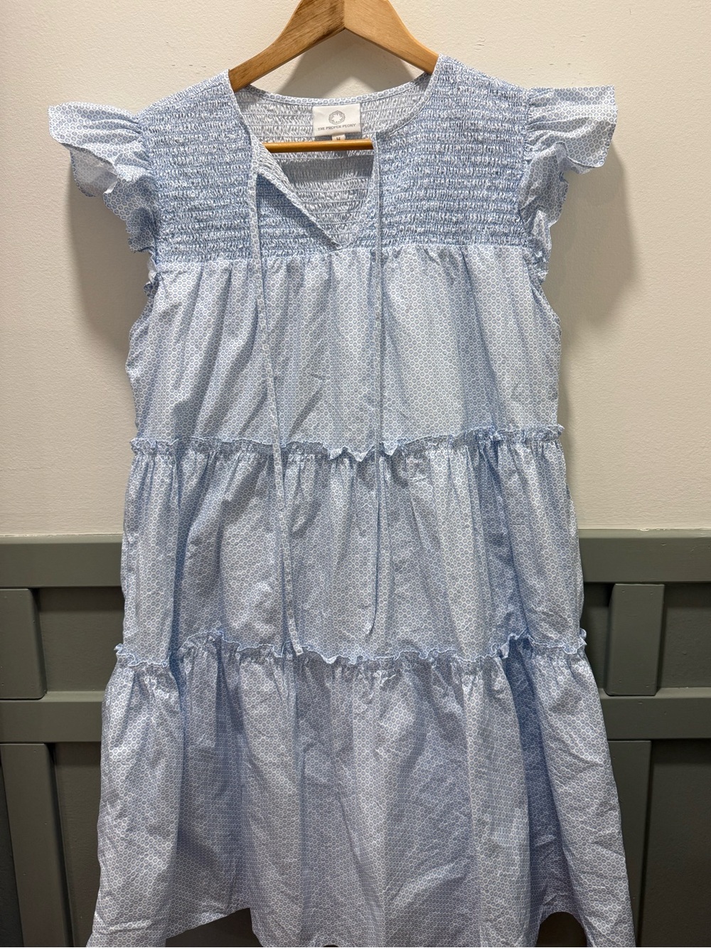 The Proper Peony blue tiered dress